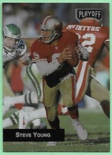 1993 Playoff Football Steve Young #258 San Francisco 49ers👍