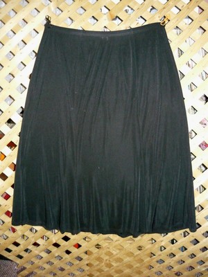 Get Rabate Notations Long Black Stretch Polyester Elastic Waist Skirt Plus Size 3X NEW