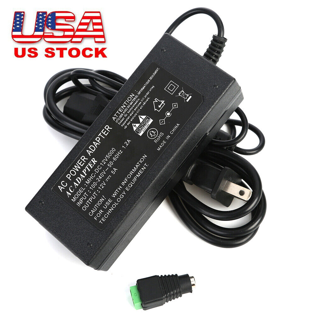 12V DC 5A 60W Power Award Adapter Supply Nippon regular agency St 5050 5630 For 3528 LED SMD