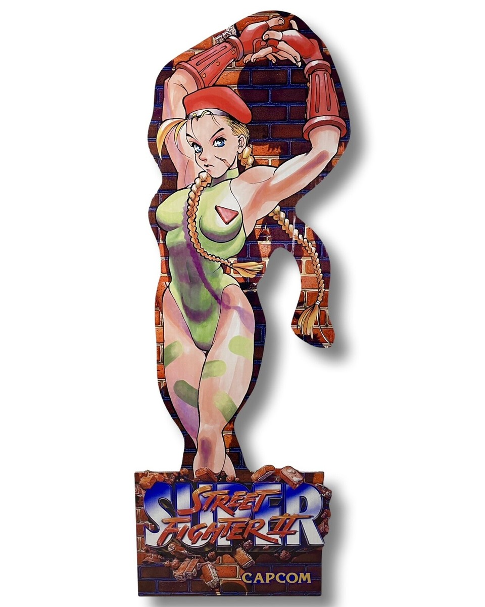 Super Street Fighter 2 II Cammy Standee 17x48” Promo-Like capcom