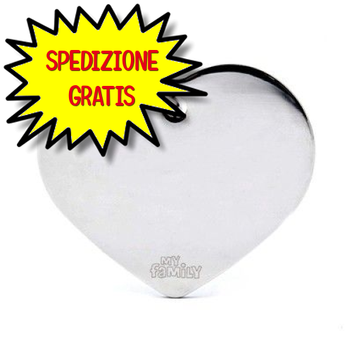 MY FAMILY MEDAGLIETTA BIG HEART CHROMED BRASS   MFB26