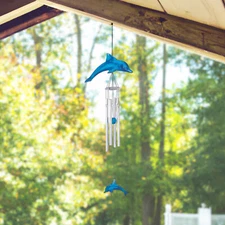 16"Long Dolphin Acrylic Wind Chime Ornament Home Decor Unique Gift