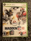 Madden NFL 10 MINT DISC Microsoft Xbox 360 NFL players CIB Complete 2009 John XB
