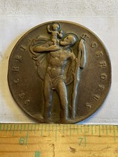 Antique St. Christopher Bronze Hot Rod Brass Era Automobilia Dashboard Read Antique St. Christopher Bronze Hot Rod Brass Era Automobilia Dashboard Read