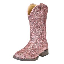 Roper Footwear Boys Childrens Glitter Galore Boot 10 Pink