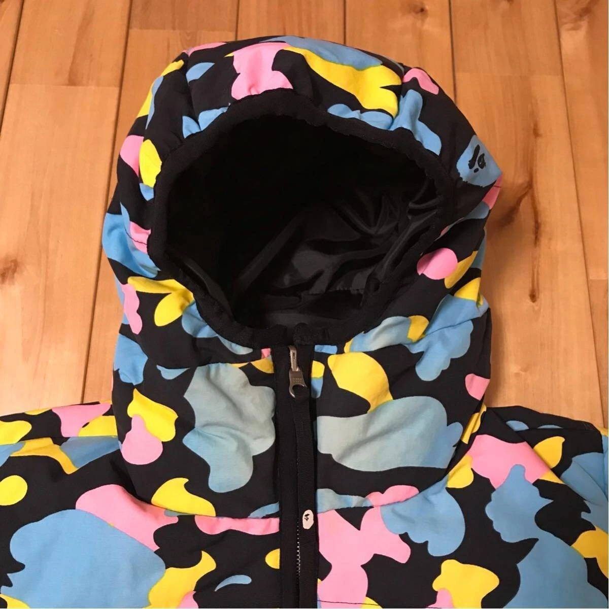 reversible BAPE cotton candy camo down jacket multi camo Ape Women's Size  TALL