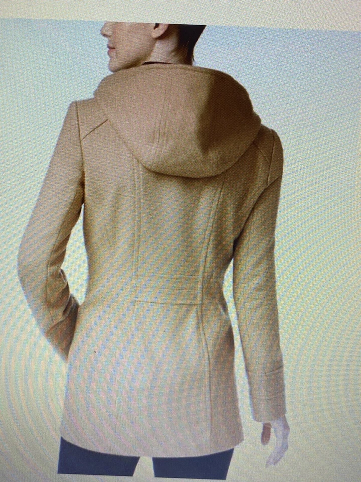 LONDON FOG HOODED COAT. US SIZE M(UK SIZE 12) COLOUR CAMELBRAND NEW WITH TAGS. - Image 2 of 4