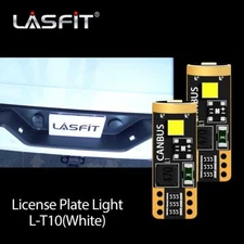2X LASFIT T10 W5W LED License Plate Light Bulb for Honda CR-V Canbus 6000K White