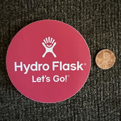 HYDRO Flask HYDROFLASK Logo DECAL Sticker PACIFIC Pink ROUND Water BOTTLE  VSCO