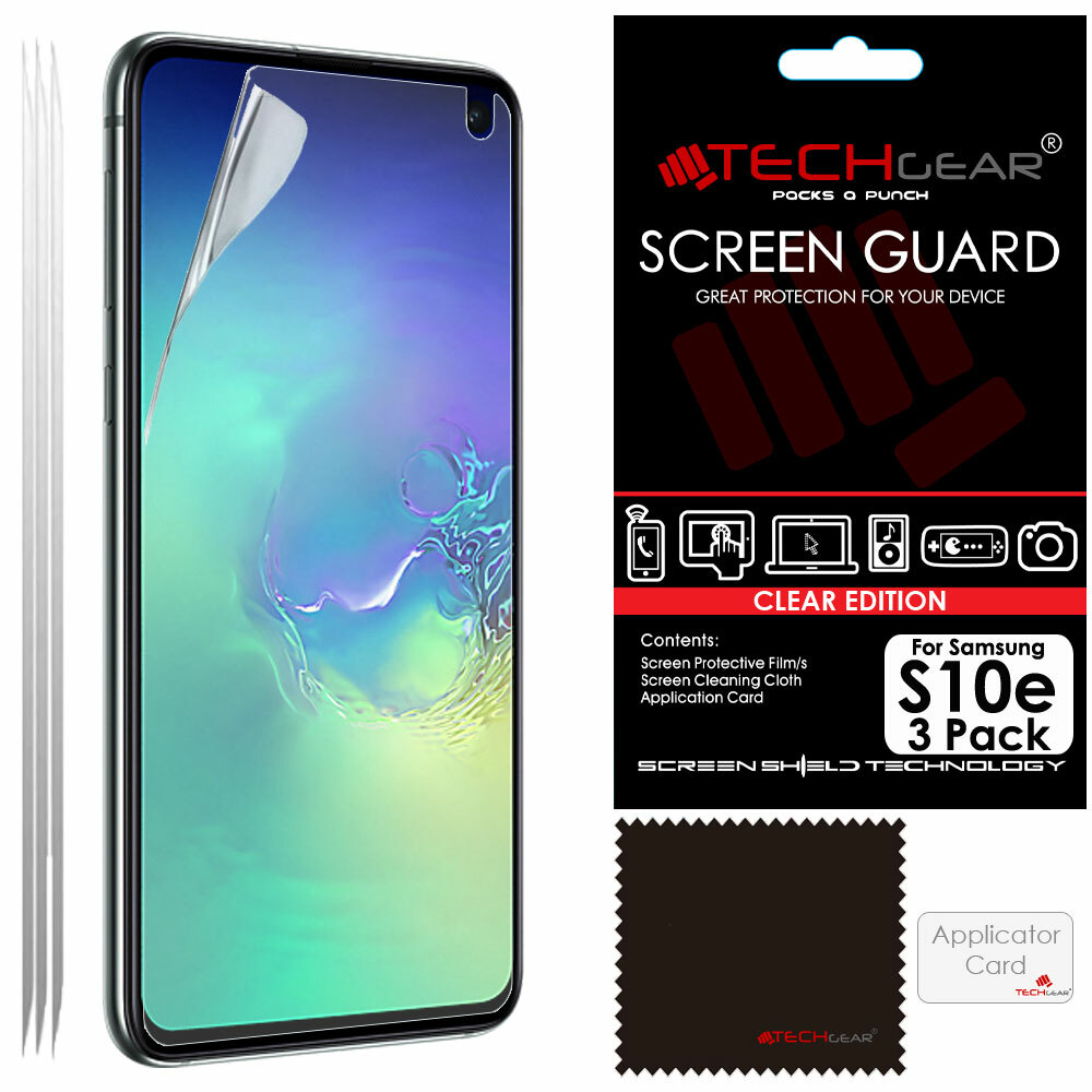 Pack of TECHGEAR CLEAR Screen Protector Guards For Samsung
