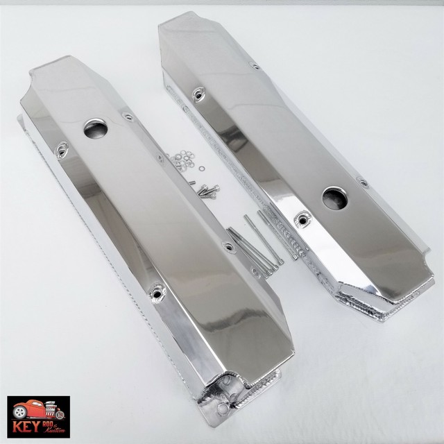 Big Block Dodge Chrysler Mopar Fabricated Polished Aluminum Valve Covers 383 440 eBay