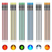 60 StüCk 3MM 12V Vorverdrahtete Led Leuchtdioden Sortiment Kit 12 Volt Rundkopf