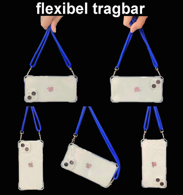 Umhängeband Handyhülle flexibel tragbar Kette Kordel iPhone 11 12 13 14 Pro Max