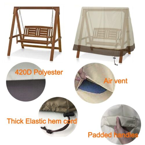 Patio Swing Chair Cover A-Frame 72x67x55 inches UV Resistant Outdoor Swing Co... - Picture 4 of 6