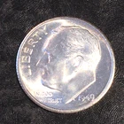 1949-S Roosevelt Silver Dime Fresh out of an Original Uncirculated BU Roll #Q008