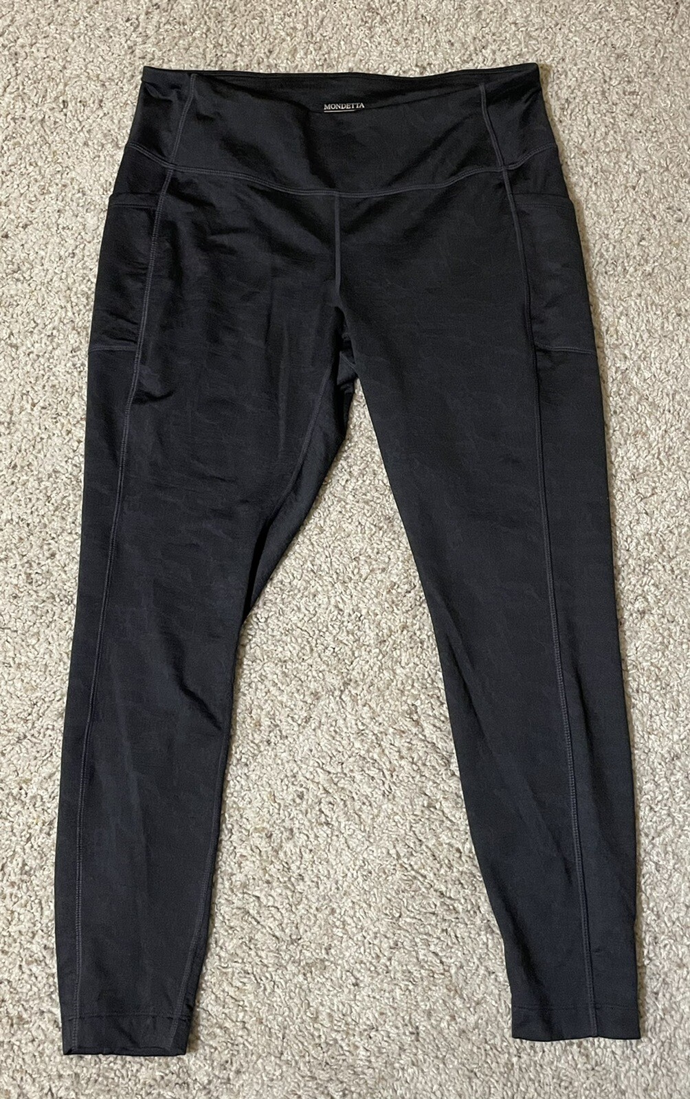 Mondetta Leggings Performance Luxury Pockets Active Casual Black Size