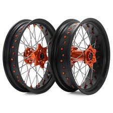 Supermoto 17" Felgen Radsatz Wheels für KTM SX SXF EXC SXS XC XC-F 125-540 03-24