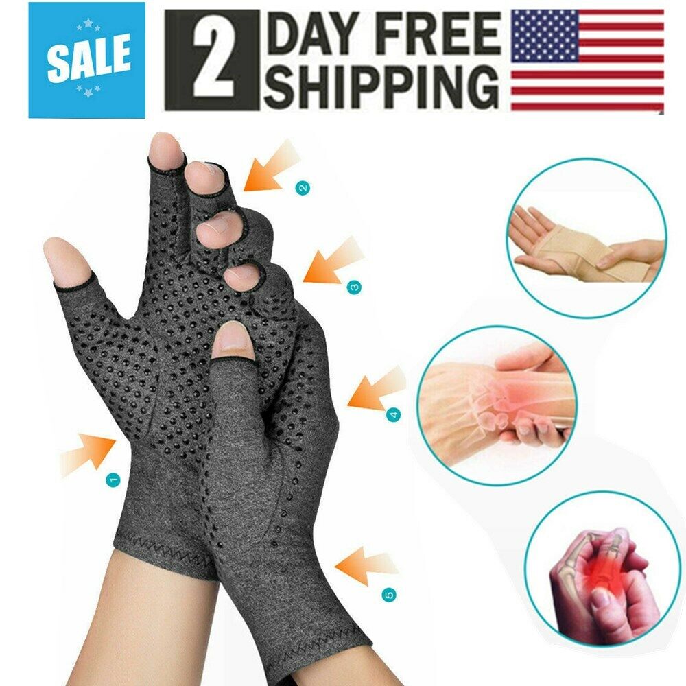 1Pair Copper Compression Gloves Medical OFFicial J Support Arthritis Large discharge sale Hand