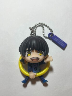 Japan Anime Blue Lock Meguru Bachira mini figure key chaindifficult to obtain