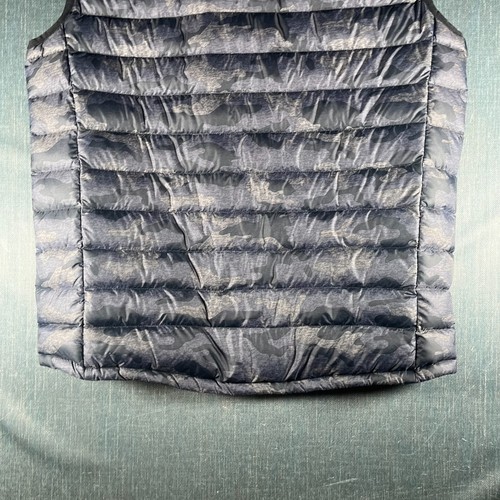 Backcountry Mens Puffer Vest Size XL Gray Black Camouflage Nylon Lined Full Zip - Picture 6 of 11
