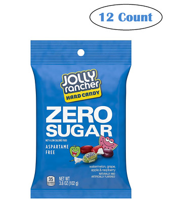 JOLLY RANCHER Zero Assorted Fruit, Individually Wrapped Candy, 3.6 Oz (12 Count)