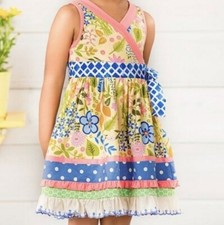 Girls Matilda Jane May Day Adventure Begins Faux Wrap Floral Dress Size 4