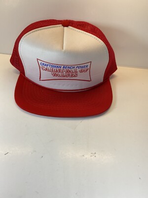 Vintage Craftsman Bench Power Carnival Of Values Mesh Snapback Hat Cap Sears