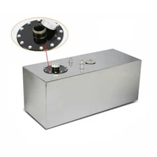 19 Gallon Aluminum Racing Drift Fuel Cell Gas Tank w/ Cap & Level Sender Sliver