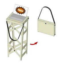 Foldable Portable Workstation with 43"/31" Laptop Stand Convertible into a Case