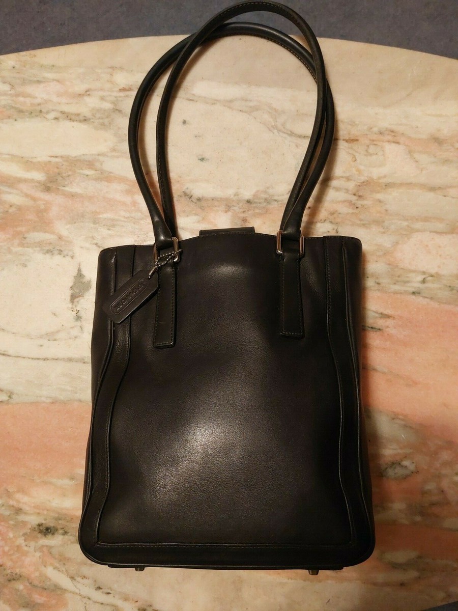 COACH コーチ トートバッグ 縦型 ブラック レザー 9422 A9-02 Coach Vintage Black Bonnie Legacy Bag #9422 | eBay