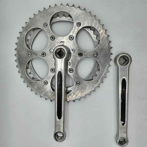 TA Lambert Double Crank Set 170 mm, 52 / 42t, France, Good Cond. MTB Klunker 70s
