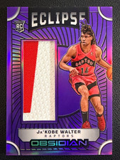 JA'KOBE WALTER 2024-25 Panini Obsidian Eclipse Rookie Patch Purple Flood 37/75