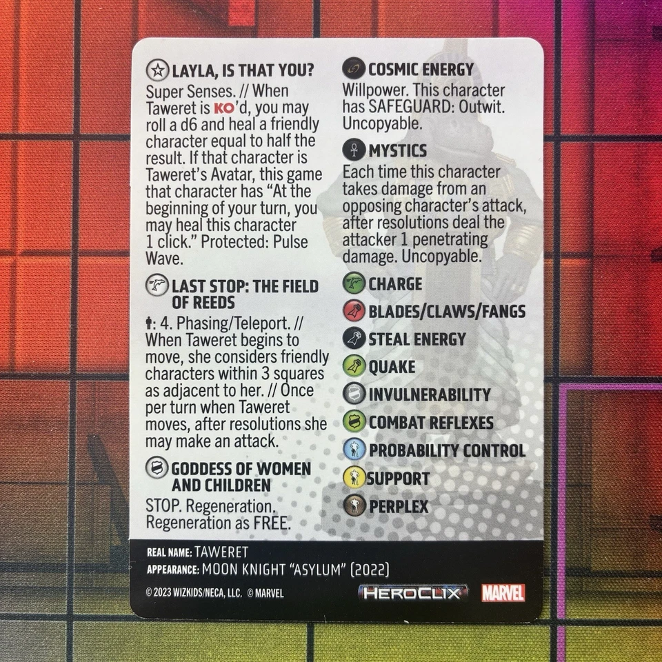 Heroclix Taweret Chase | 058 | Marvel Studios Next Phase | Moon Knight Avatar - Image 4 of 4