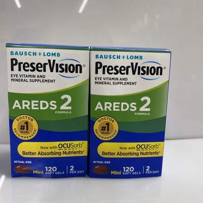 2X PreserVision Areds 2 Eye Vitamin and Mineral - 120 Softgels EPX 11/26+