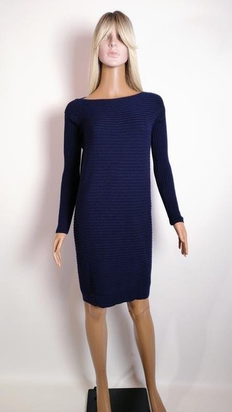 Women COS Dress Navy Wool 34 #6QCZ
