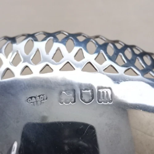 Antique - Pair of Solid Silver - Bon Bon Baskets - London 1908 — 第 3/4 张图片