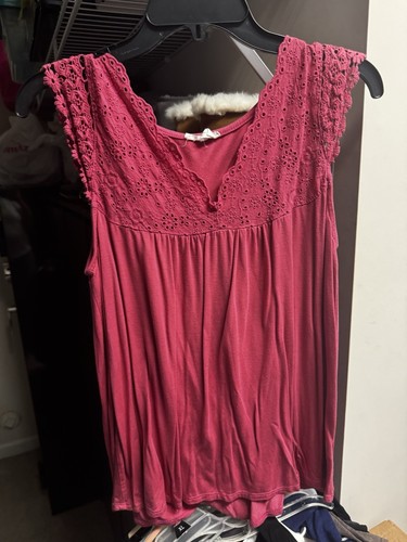 Maurices Pink/rose Butterfly Sleeve Boho Blouse Size Large