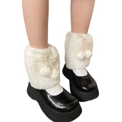 Faux Furs Leg Warmer Winter Warm Furs Boot Cuffs Cover,Party Costumes Shoe Cover