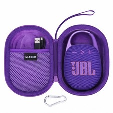 Purple Hard Carrying Travel Case for JBL Clip 5/4 Portable Speaker