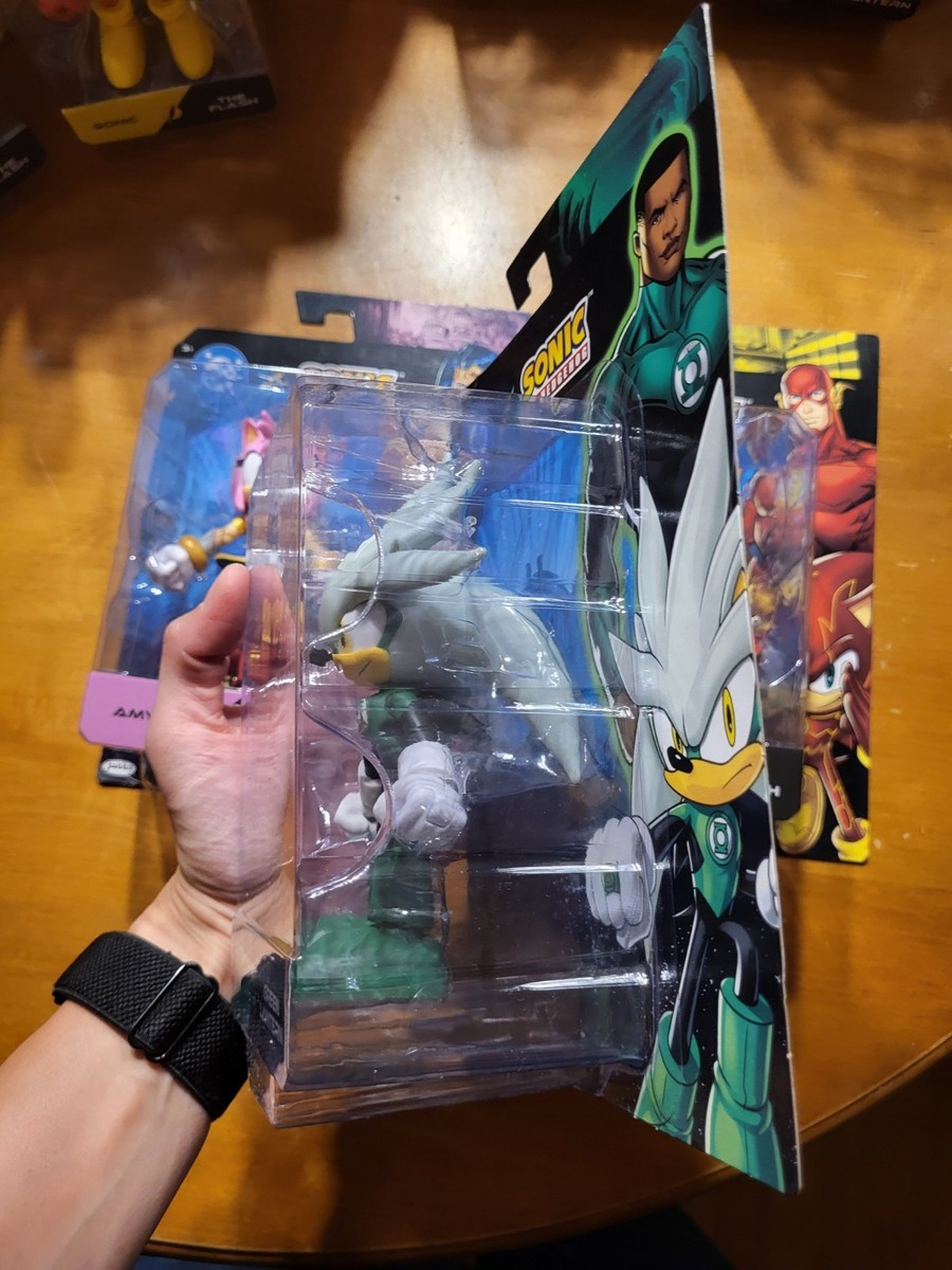 Sonic the Hedgehog DC SILVER AS GREEN LANTERN 5 inch Figure Jakks