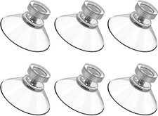 6 PCS Suction Cups with Screw, Strong Windows Suction Cup Pads