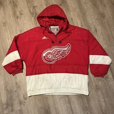 Apex One Detroit Red Wings 1/4 Zip Jacket - Mens Size Large - NHL - Vintage