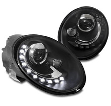 For 2006-2010 Volkswagen Beetle Led Drl Projector Headlight Headlamp Black Lhrh