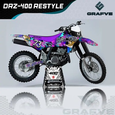 Suzuki Drz400sm 2000-2024 Restyle Polisport kit decals graphics Stickers Drz400