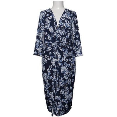 Chica London, Wickelkleid, Größe: 44, Blau/Weiß, Elasthan/Polyester, Blumen #OYI