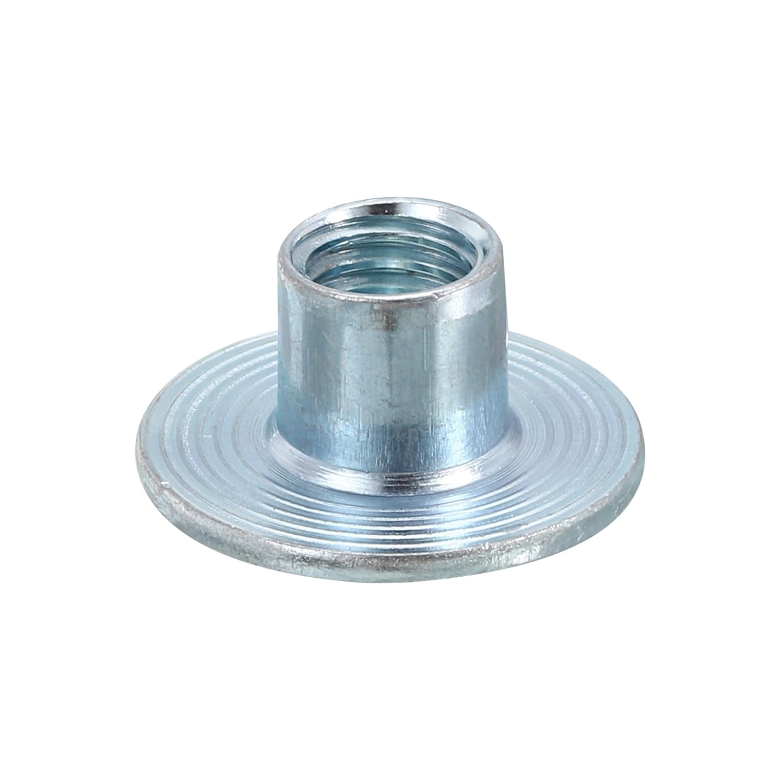 uxcell M8 T-Nuts, 24pcs Carbon Steel Tee Nut Round Base Weld M8x10mm, Silver
