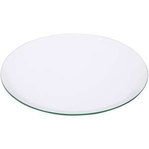 Plymor 8" Round, 5mm Thick Beveled Clear Glass Circle