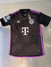 F.C. Bayern Munchen Adidas 23/24 Aeroready Away Black Jersey Men's Large
