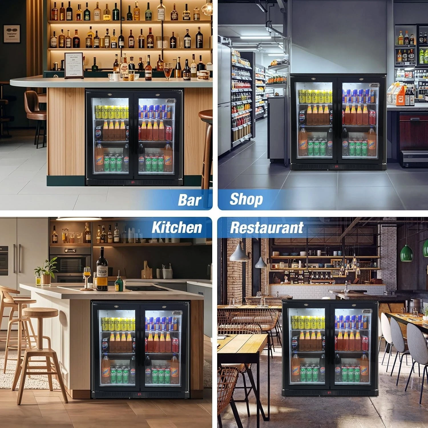 Euro Grand 198L Under Bench Beer Back Bar Fridge Mini Freezer Refrigerator - Picture 15 of 16