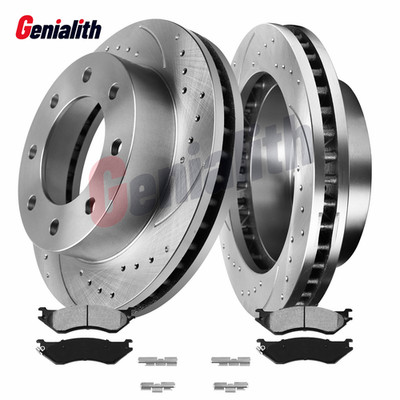 REAR Disc Brake Rotors + Ceramic Pads Kits for Frod E-250 Econoline Super Duty